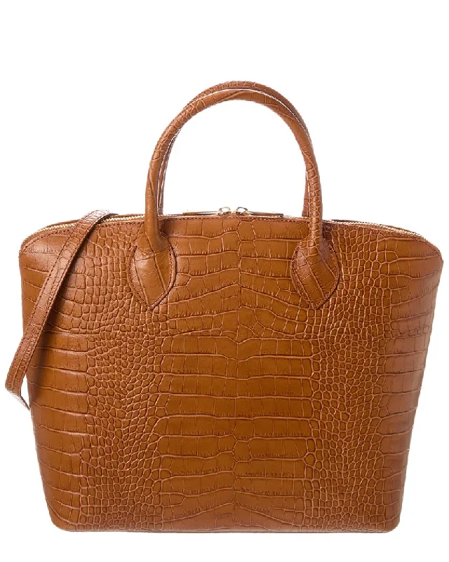 Italian Leather Top Handle Bag