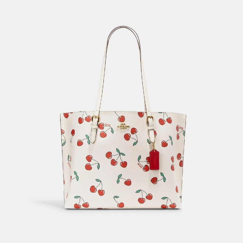 Coach Outlet Mollie Tote With Heart Cherry Print