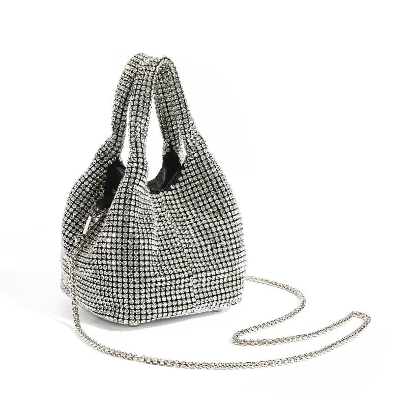 Diamond-studded dinner bag Bucket bag 814643373321