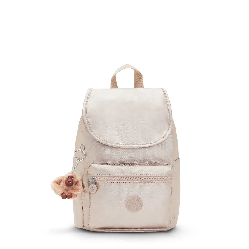 Kipling Ezra Small Metallic Backpack