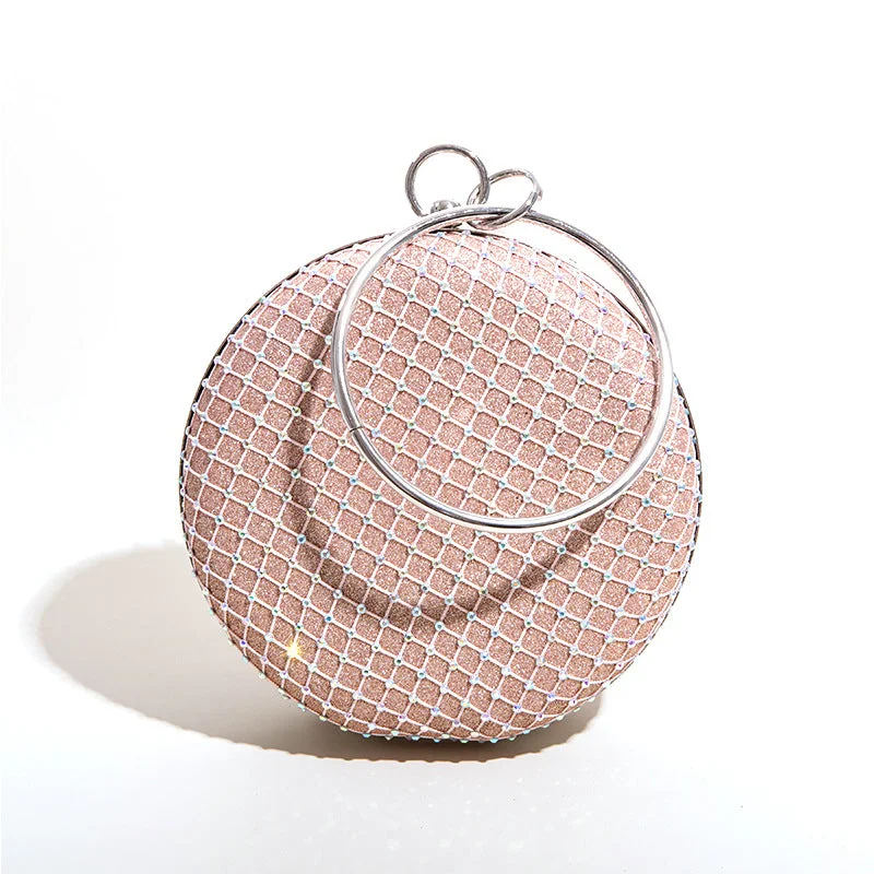 Small round bag ins Holding diamond-studded dinner bag Round jackhammer bag 640797477916