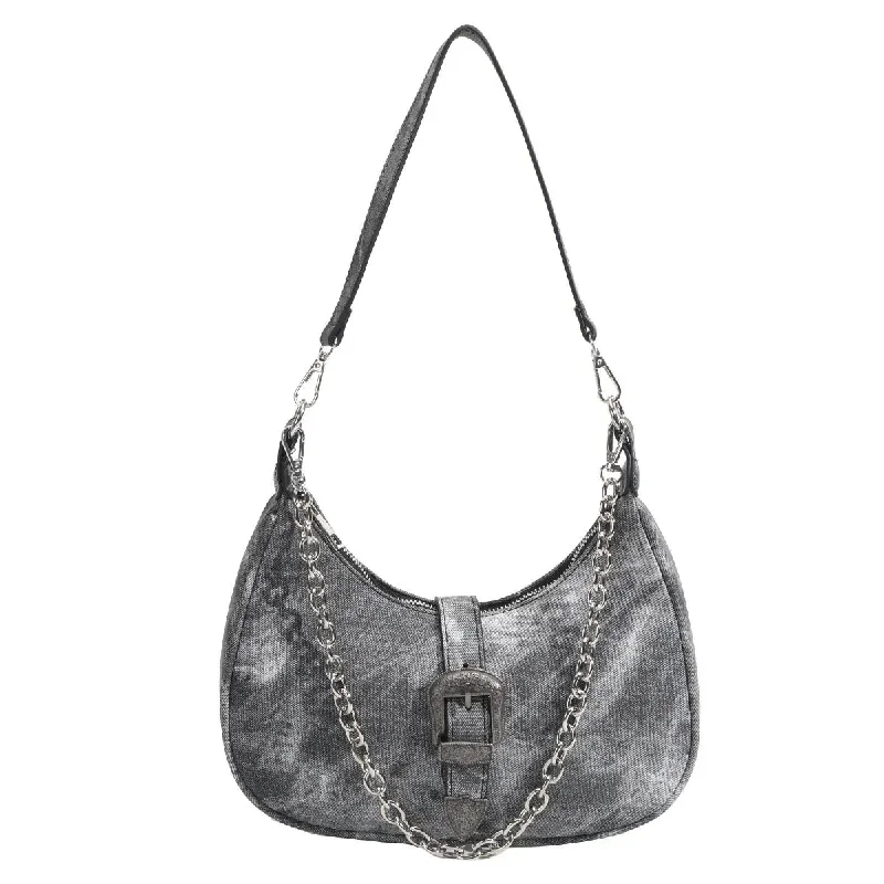 BUSY GIRL SH1001 Crescent purse vintage shoulder bag ladies hip hop underarm bag chain handbags