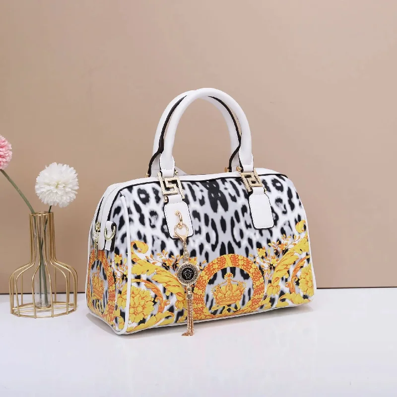 Famous Brand Top Quality Leather Leopard Print Boston Bags Women Genuine Leather Handbags Cosmetic Bag Handbags for Women Luxury