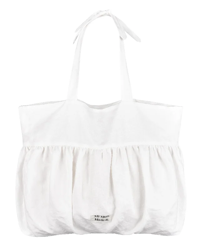 Bubble Gather Tote Bag - White