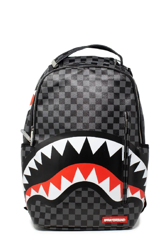 Sprayground Backpack BLACK CHECKERED SHARKS IN PARIS Black