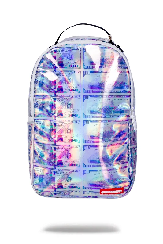 Sprayground Backpack HOLOGRAM MONEY Silver