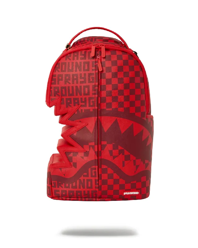 Sprayground Backpack RED INFINITI SPLIT Red