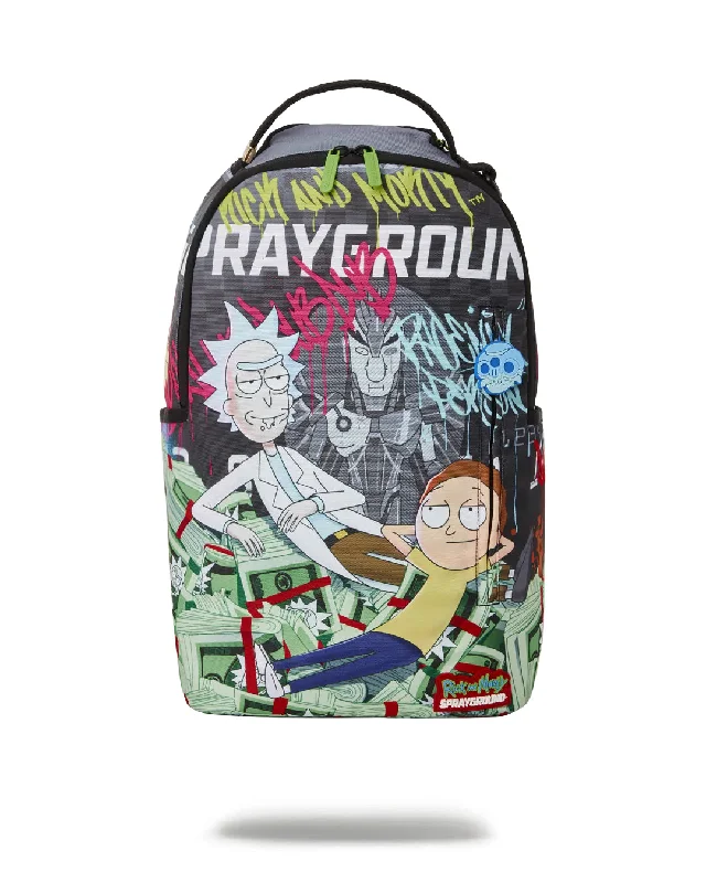 Sprayground Backpack RICK AND MORTY GRAFITTI MONEY DLXR BACKPACK Green