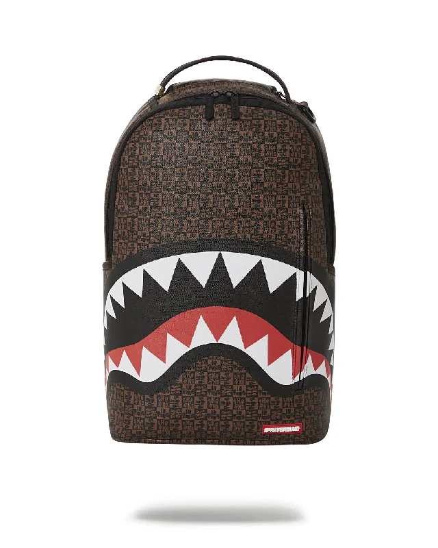 Sprayground Backpack SHARKS IN PARIS CHECK BACKPACK Brown