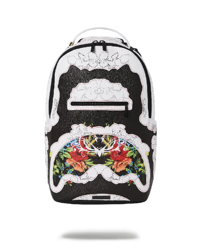 Sprayground Backpack THE FLORAL CUT DLX BACKPACK White