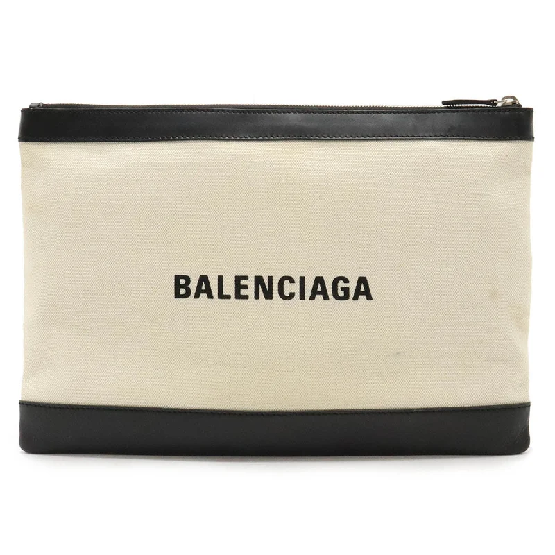 Balenciaga Clip  Canvas Clutch Bag (Pre-Owned)