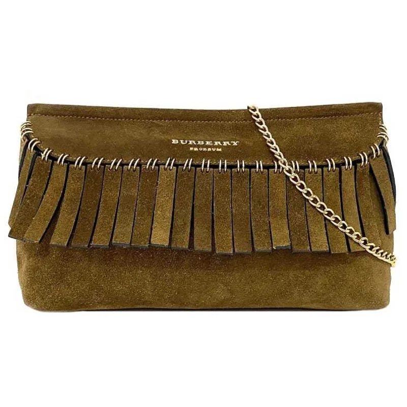 Burberry  Suede Clutch Bag (Pre-Owned)