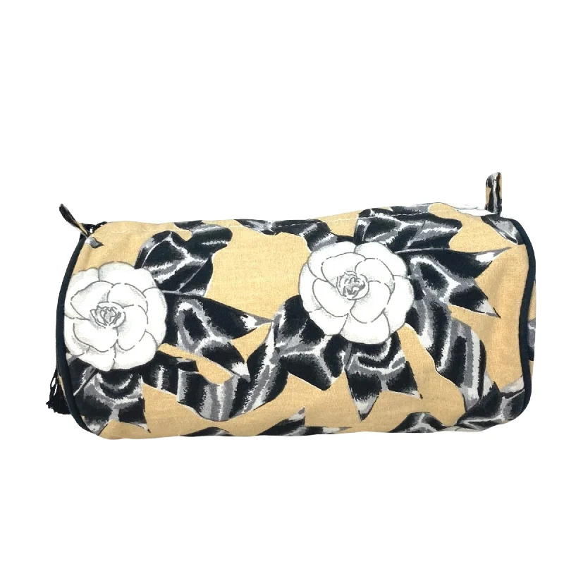 Chanel Camellia  Canvas Clutch Bag (Pre-Owned)