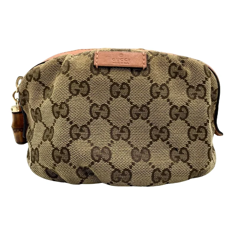 Gucci Bamboo  Canvas Clutch Bag (Pre-Owned)