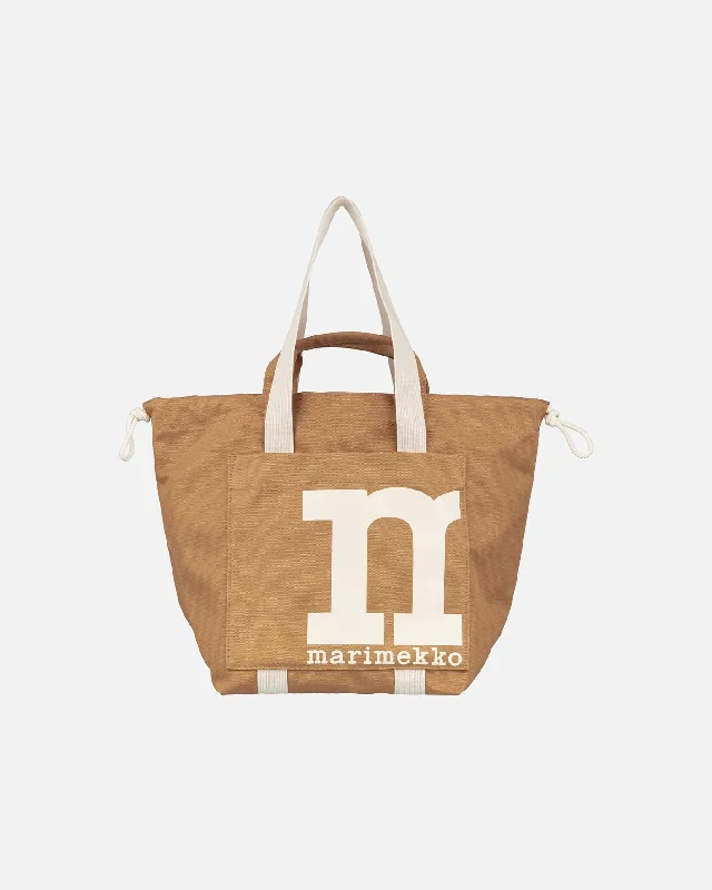 mono city tote solid tan - shoulder bag