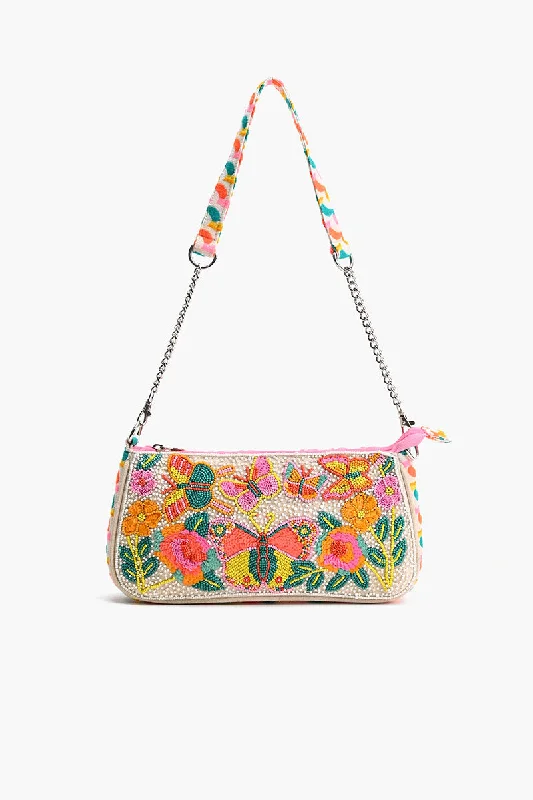 Rainbow Wings Floral Shoulder Bag