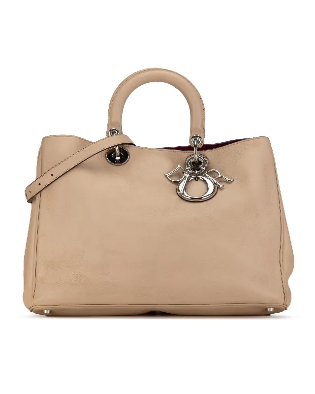 Diorissimo Beige Leather Tote Bag