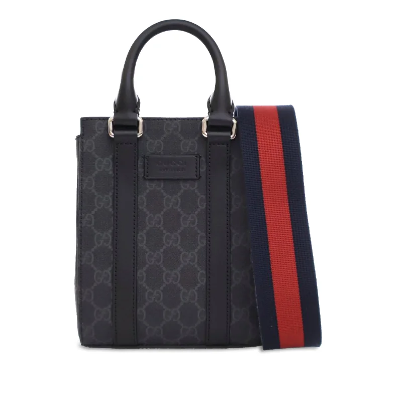 Black Gucci Mini GG Supreme Web Satchel