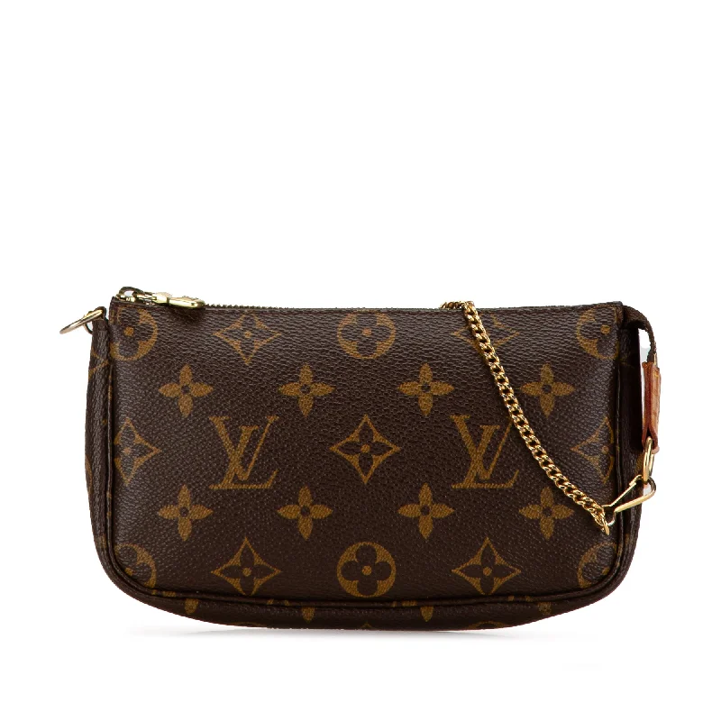 Brown Louis Vuitton Monogram Mini Pochette Accessoires Handbag