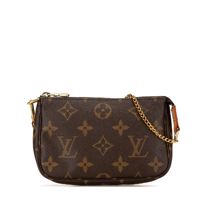 Brown Louis Vuitton Monogram Mini Pochette Accessoires Handbag