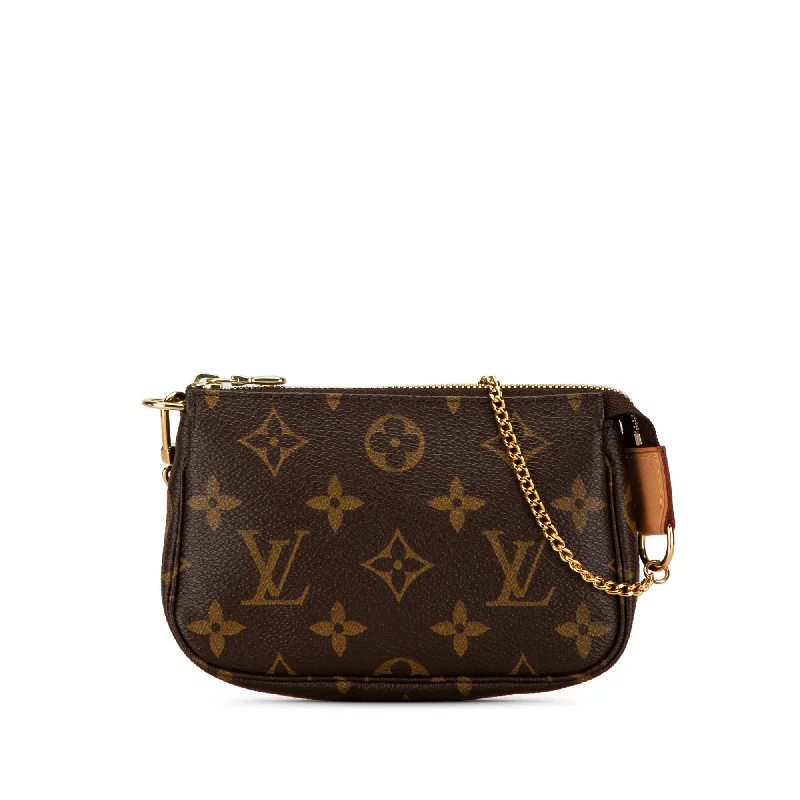 Brown Louis Vuitton Monogram Mini Pochette Accessoires Handbag