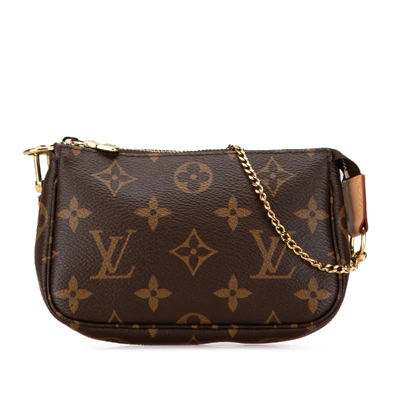 Brown Louis Vuitton Monogram Mini Pochette Accessoires Handbag