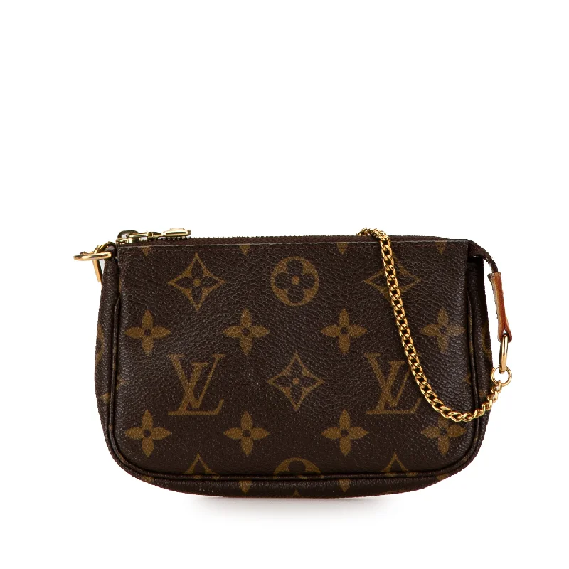 Brown Louis Vuitton Monogram Mini Pochette Accessoires Handbag