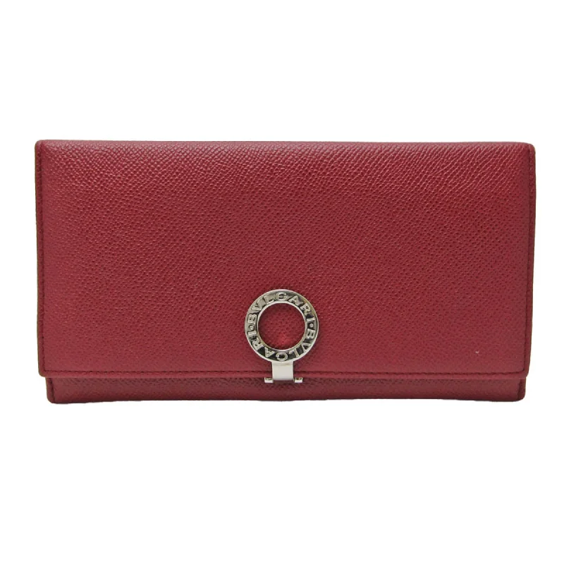 Bulgari Logo  Leather Wallet  (Pre-Owned)