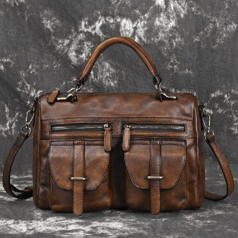 Vintage Leather Men's Small Messenger Bag Handbag Shoulder Bag For Men