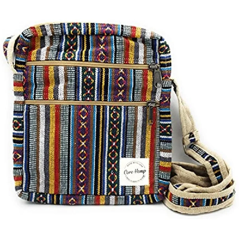 Core Hemp Multi Pocket Crossbody Bag - ॐ Boho