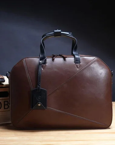 Fashion PU Men's Black Business Briefcase Computer Brown Briefcase Handbag For Men