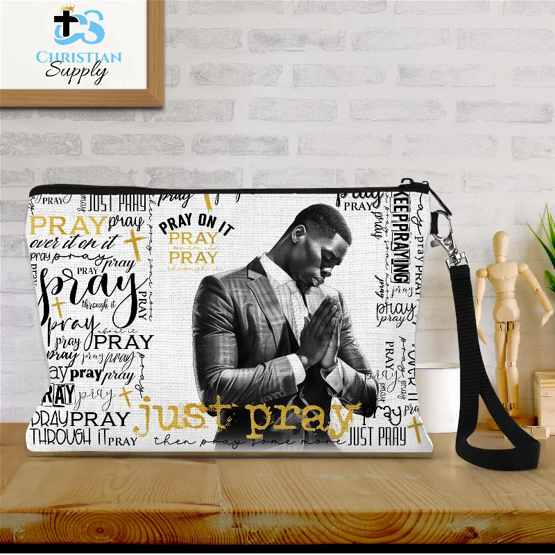 Just Pray Man Wristlet