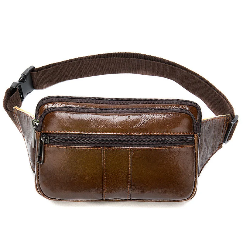 Men's Leather Fanny Packs Waist Bags