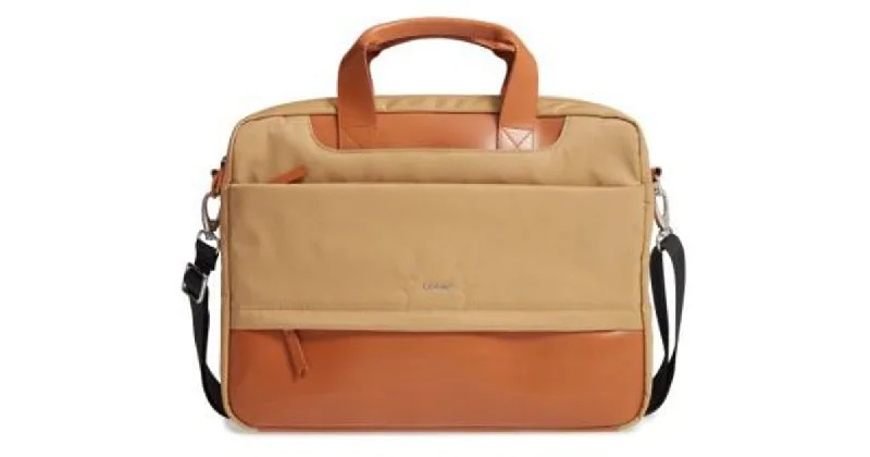 Lodis Women's Kate Nylon/Leather Under Lock & Key Alexus Laptop Briefcase Tan