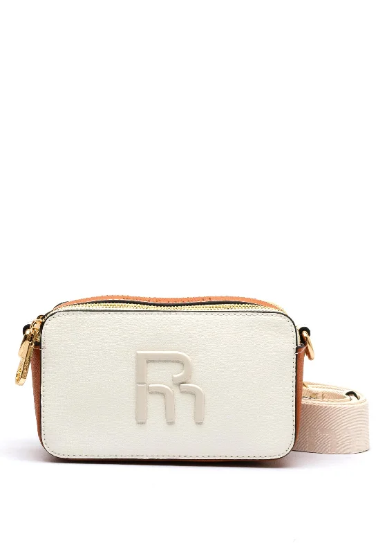 Pepe Moll Faux Pebbled Leather Camera Bag, Off White