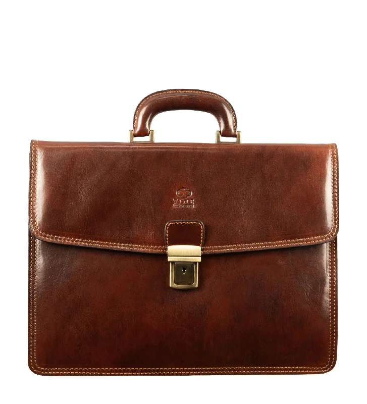 Womens Leather Briefcase - The Sound of the Mountain