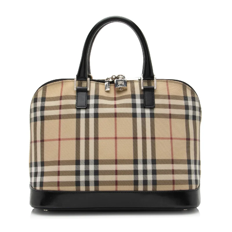 Burberry Nova Check Dome Satchel (SHF-q7Vicg)