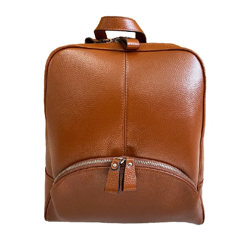 KINGSCLIFF - Tan Premium Genuine Leather Backpack